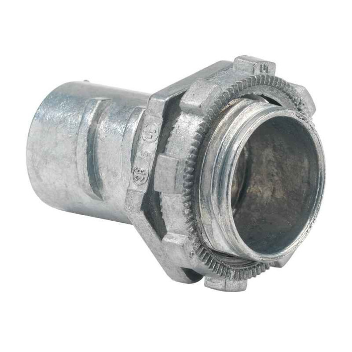 Bridgeport Flexible Metal Conduit Screw-In Connectors - Zinc Die Cast