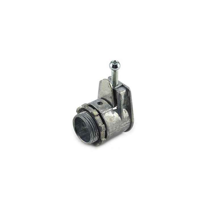 Bridgeport Fittings BL Series AC90 Cable Connectors 1/2" Trade Size with Reversible Locknut, 100 Pack