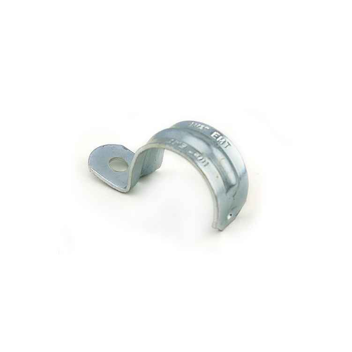 Bridgeport Fittings Rigid Conduit Nail Straps - Zinc Plated Steel with Single Mounting Hole Design