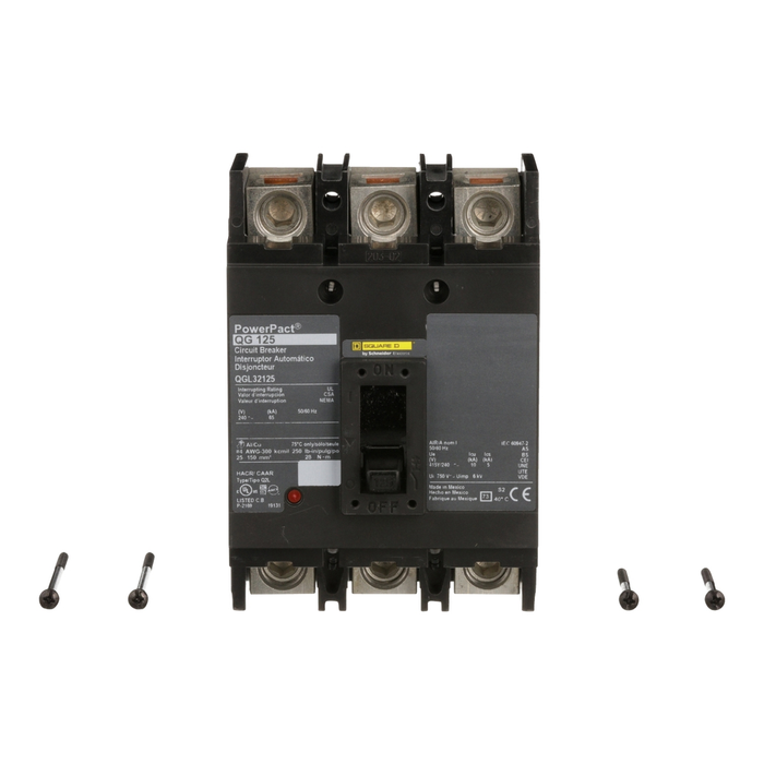 Schneider Electric PowerPact Q-Frame 3-Pole Molded Case Circuit Breaker 70-225A Thermal-Magnetic HACR Rated