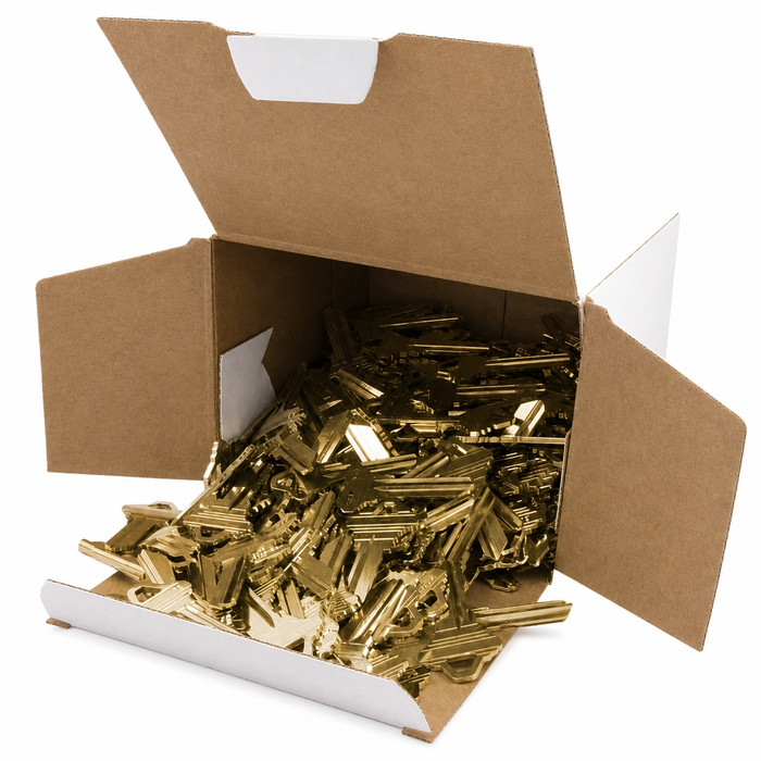Ilco SC1-250-BASIKS Schlage SC1 Keyway Brass Key Blanks, 250 Piece Pack