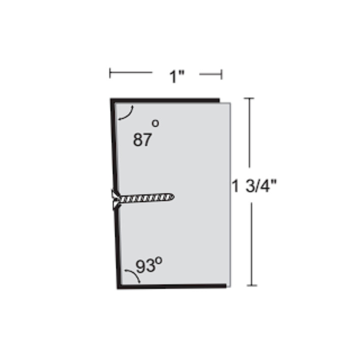 NGP 542-TAN Fire-Rated Door Edge Astragal 84" Single Beveled with UL Certification