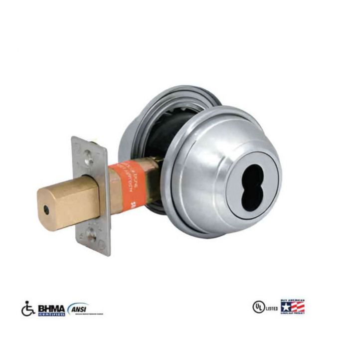 TownSteel Commercial Deadbolt - Double - IC Core (SFIC) - 2-3/4 " Backset - Satin Chrome - Grade 1