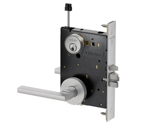 Schlage PM091 Grade 1 Electrically Locking/Unlocking Both Levers Electric Mortise Lock, 12/24VDC, Fail Safe/Fail Secure, Non-Keyed