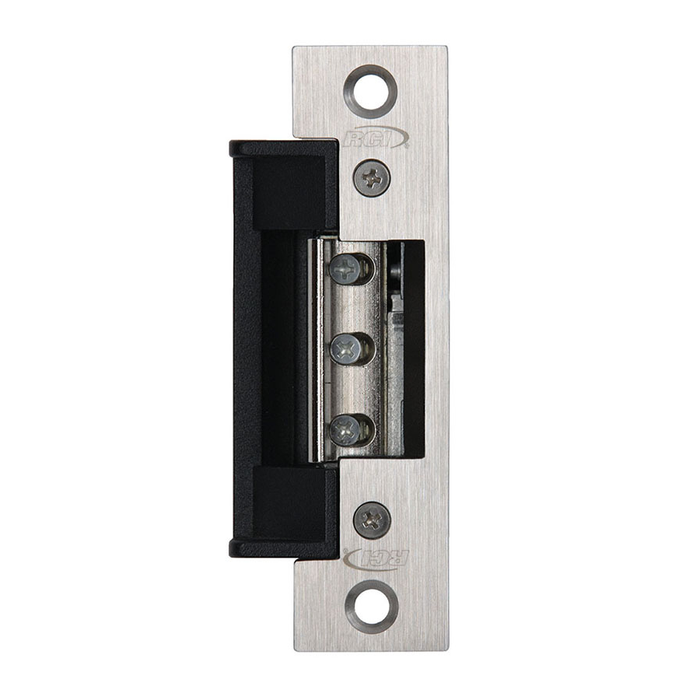 RCI 7115 Electric Strike, 12VAC/DC, FSE Fail-Secure, 1-1/4in x 4-7/8in Square Corner, for Up to 5/8in Latch Throw