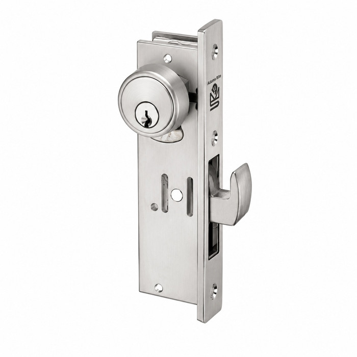 Adams Rite MS1850A-320 - Deadbolt 1-1/8" Backset, Short Throw bolt, Flat Faceplate