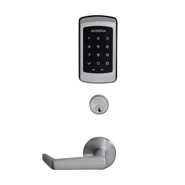 Accentra NTM623-NR Grade 1 nexTouch Generation 3 Mortise Lock with Capacitive Touchscreen Keypad, No Deadbolt With Cylinder Override