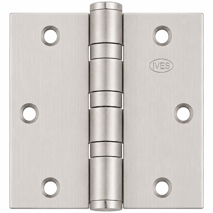 Ives 5BB1 NRP 5-Knuckle Ball Bearing Hinge, Standard Weight, 4-1/2" x 4-1/2", Non-Removable Pin