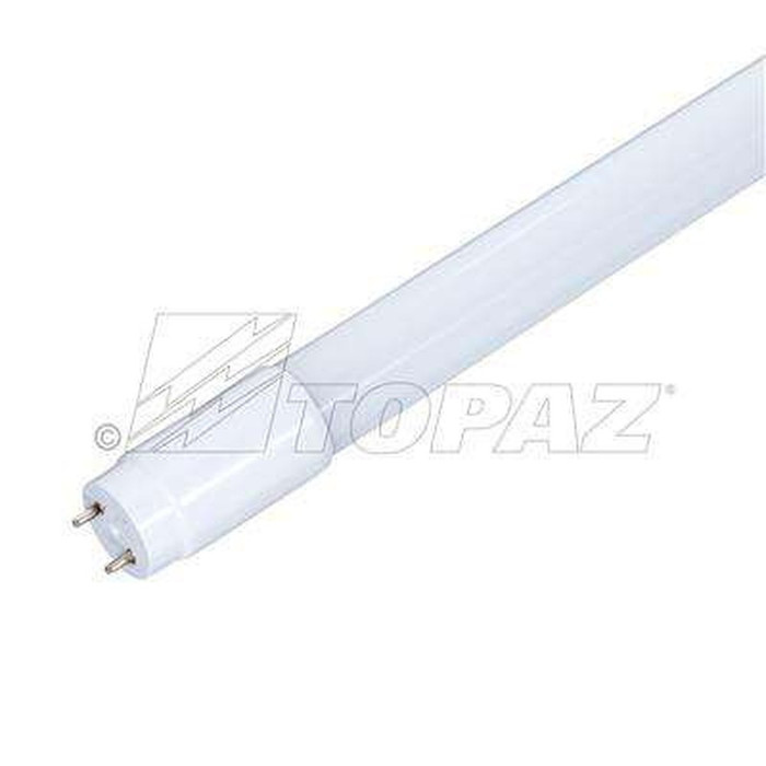 Topaz Lighting Dual Mode LED T8 Linear Tube Lamp, 12W 48" 5000K Frost Glass, Type A+B