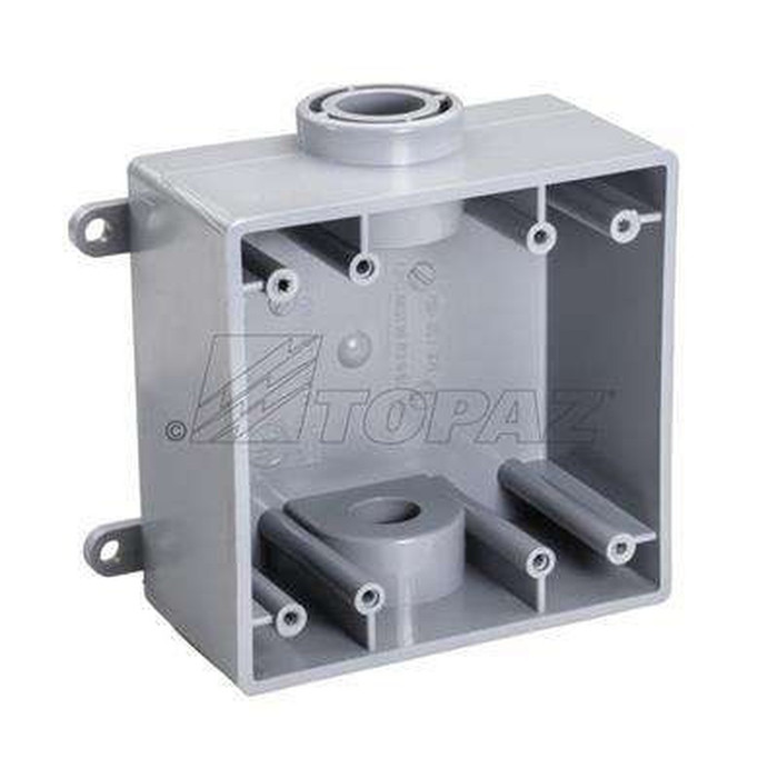 Topaz Lighting Schedule 40 PVC FSC Type Box, Double Gang