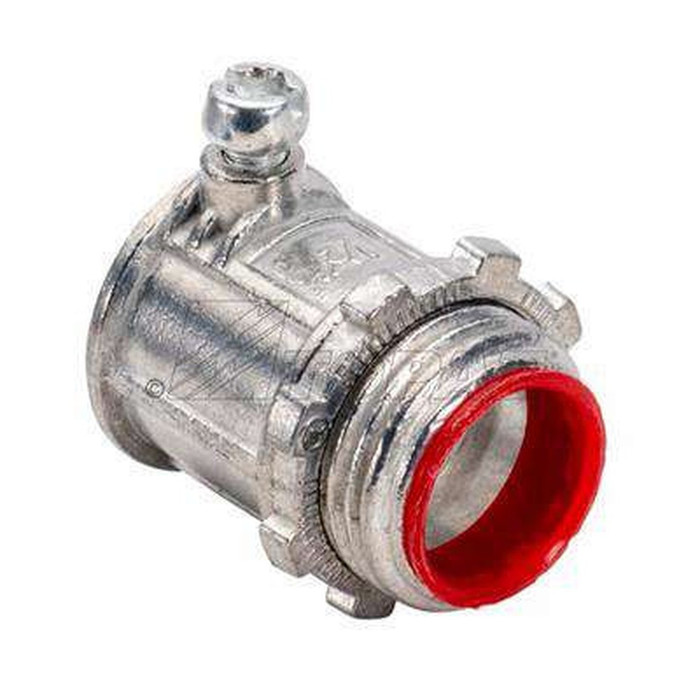 Topaz Lighting Zinc Die-Cast Set-Screw EMT Connector with Insulated Throat