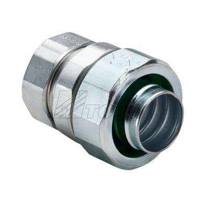 Topaz Lighting Steel Compression Combination Coupling, EMT to Liquidtight, Zinc-Plated