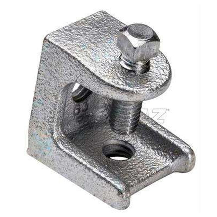 Topaz Lighting Malleable Iron Small Body Beam Clamp, 3/8"-16, Single Screw Two-Hole