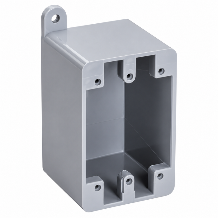 Topaz Lighting Schedule 40 PVC FD Type Box, Blank Single-Gang
