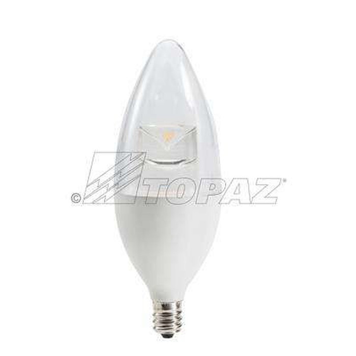 Topaz Lighting Dimmable Blunt-Tip LED Candelabra Lamp, 6.5W 2700K Warm White