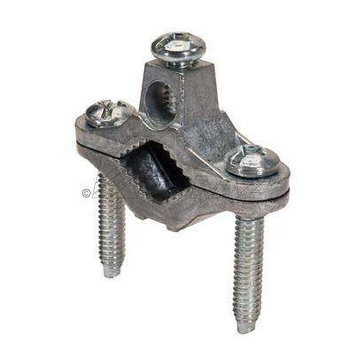 Topaz Lighting Zinc Die-Cast Ground Clamp for Bare Wire, Copper & Aluminum Compatible, 1/2" - 1"