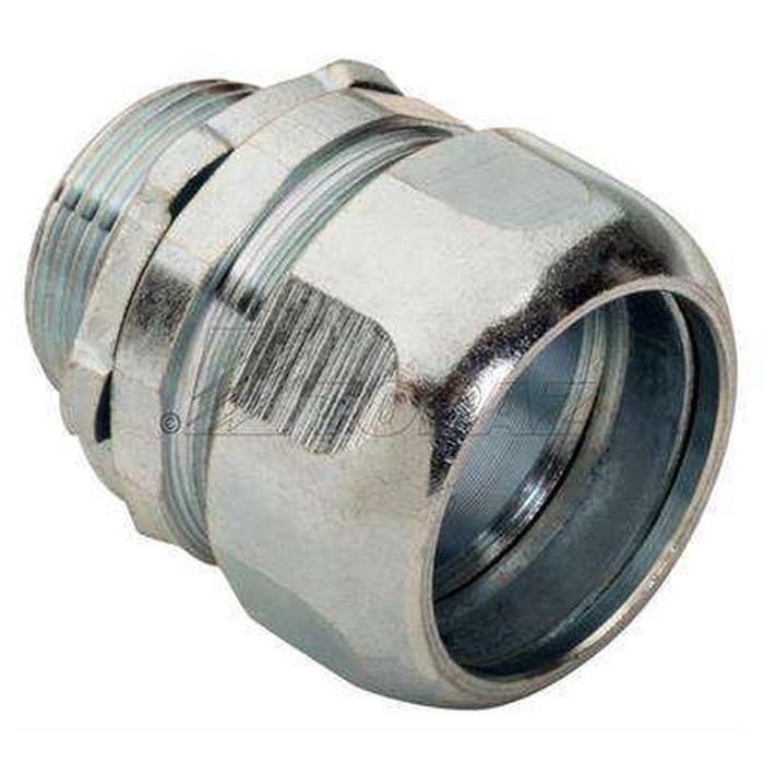 Topaz Lighting Rigid/IMC Steel Compression Connector, Threadless Concrete-Tight