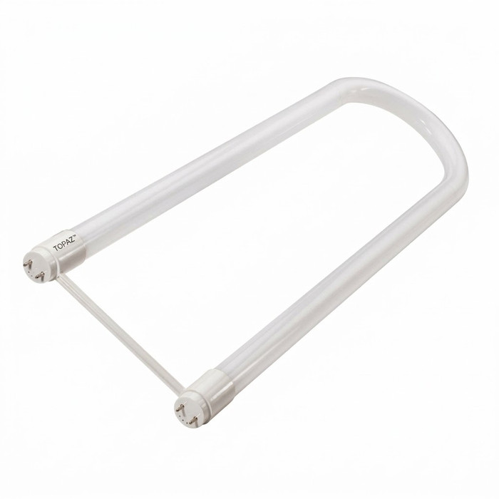 Topaz Lighting LED T8 Ballast-Compatible Frosted U-Tube Lamp, 13W 5000K 120-277V