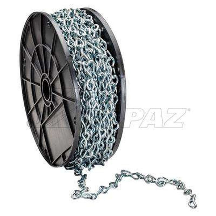 Topaz Lighting Zinc Plated Steel Jack Chain, 12 Gauge Standard, 100' Spool