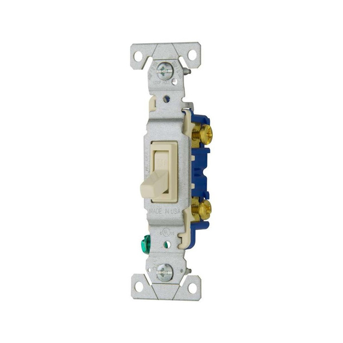 Cooper Wiring Devices Toggle Switch, 120V/15A, Polycarbonate