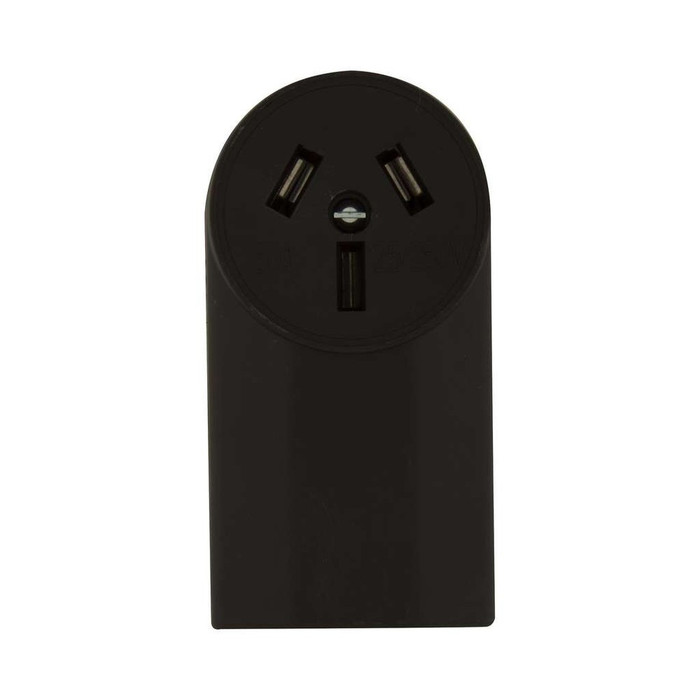 Cooper Wiring Devices 50A Range Power Receptacle, NEMA 10-50R, Black