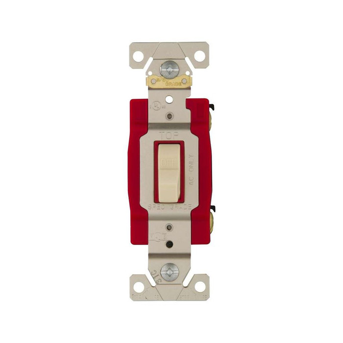 Cooper Wiring Devices Industrial Grade Single-Pole Toggle Switch, 20A