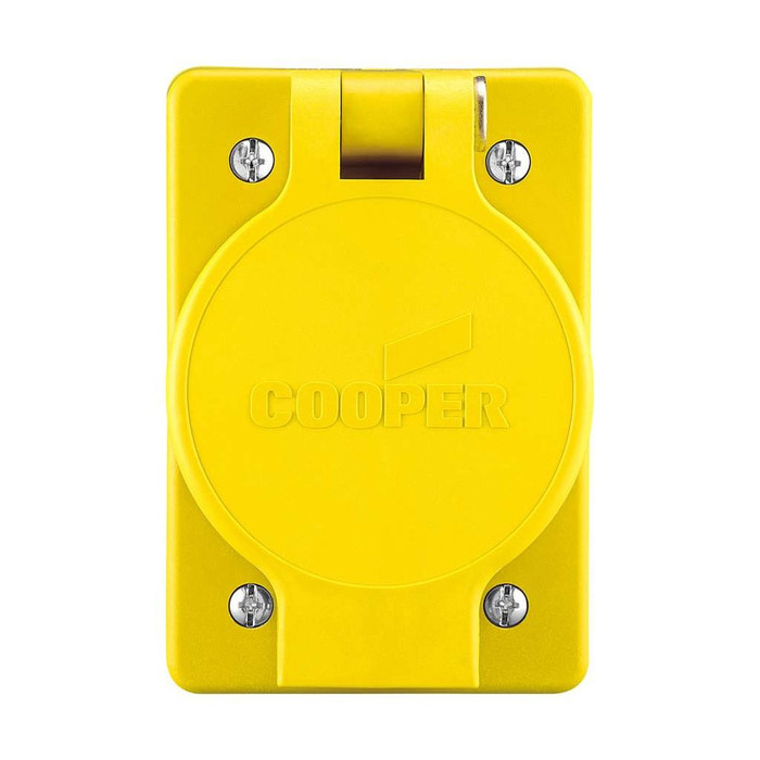 Cooper Wiring Devices Watertight Single Receptacle, 15A 125V NEMA 5-15R