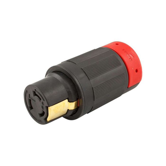 Cooper Wiring Devices Pro Grip 3-Pole 4-Wire Locking Connector, 50A, Nylon