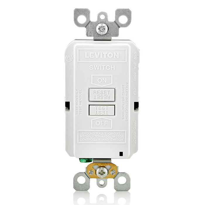 Leviton GFRBF-W SmartlockPro® Self-Test GFCI Receptacle, 20-Amp, White