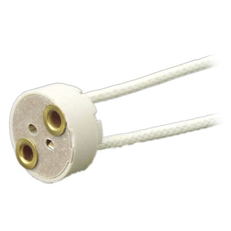 Leviton 2-Pin Miniature Base Halogen Incandescent Lampholder, White