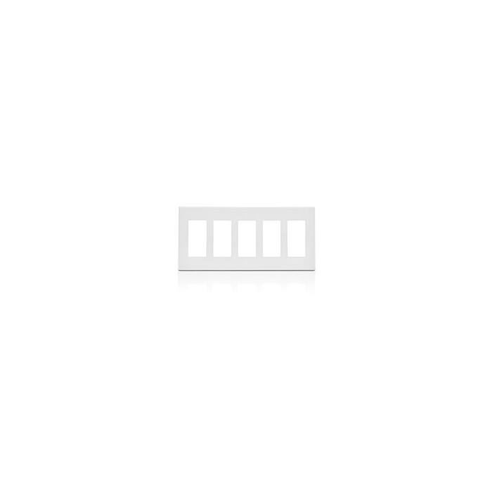 Leviton 5-Gang Screwless Polycarbonate Wallplate for a Clean Finish