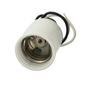 Leviton Mogul Base Incandescent Lampholder, 600-Volt, White