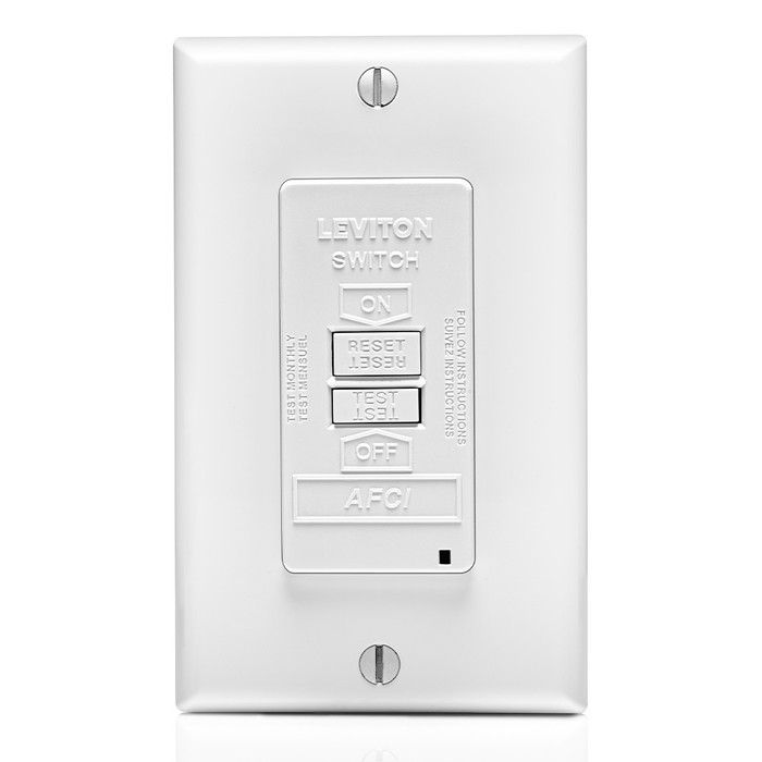 Leviton AFRBF Professional Grade Blank-Face Outlet, Tamper-Resistant AFCI Branch Circuit