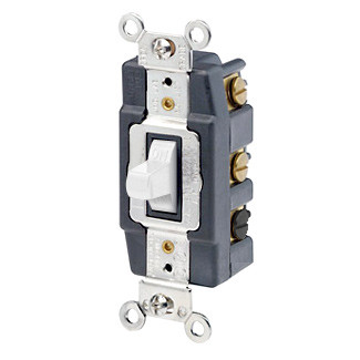 Leviton 20-Amp DPDT Center-Off Toggle Switch, Industrial/Specification Grade