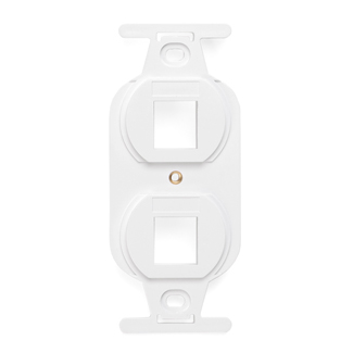 Leviton Flush Mount Decora Type 106 2-Port Duplex Insert, High-Impact Fire-Retardant