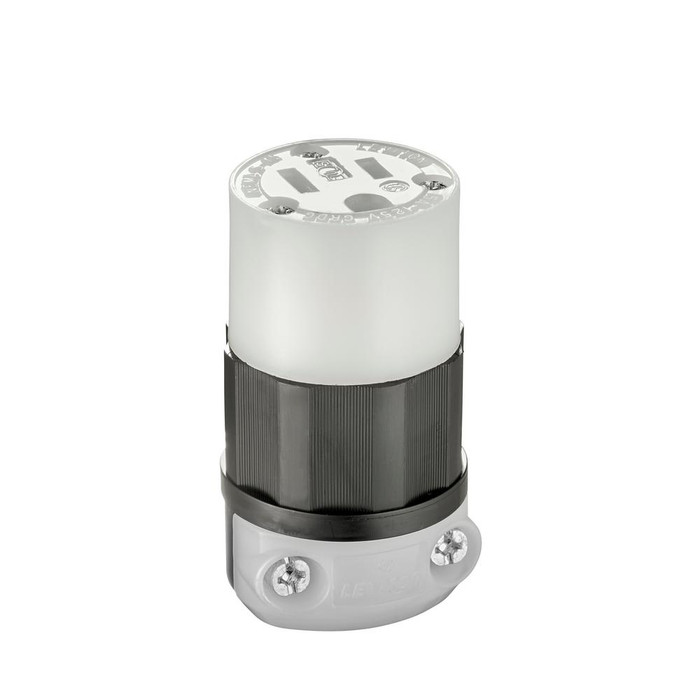 Leviton Industrial Grade Straight Blade Connector, 3-Wire 2-Pole, 125-Volt