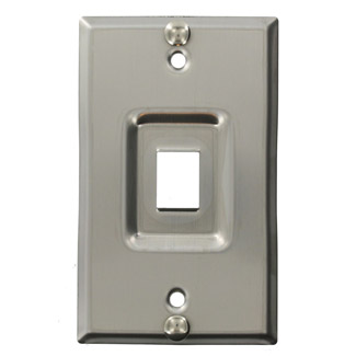Leviton 302 Stainless Steel 1-Gang 1-Port Rectangular Telephone Wallplate