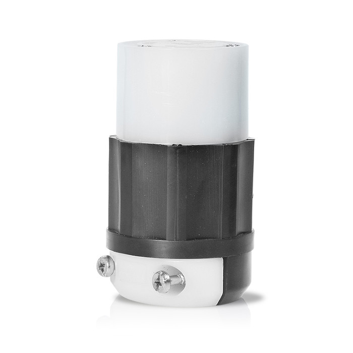 Leviton Industrial Grade 3-Wire 2-Pole Polarized Locking Connector, 125-Volt