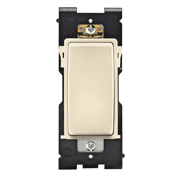 Leviton Renu 3-Way Switch, 15A-120/277VAC, Self-Grounding, Color-Changeable Face