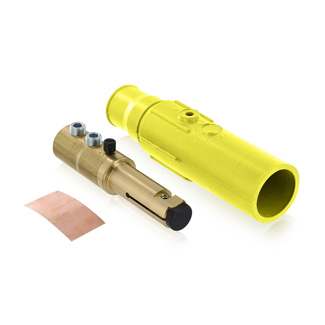 Leviton 17 Series Cam-Type Male Plug, Brass Contact