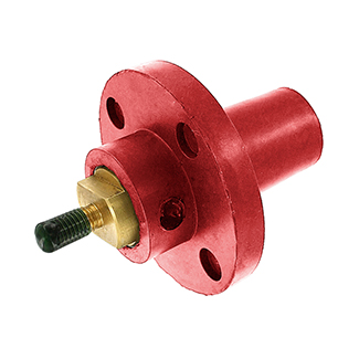 Leviton 17 Series Female Cam-Type Panel Receptacle, 90° Taper Nose, Brass, 690A