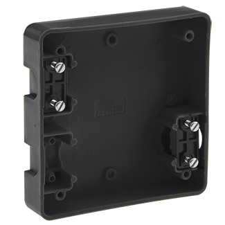 Leviton 4-in-1 Portable Electrical Box, Black Wiring Device Enclosure