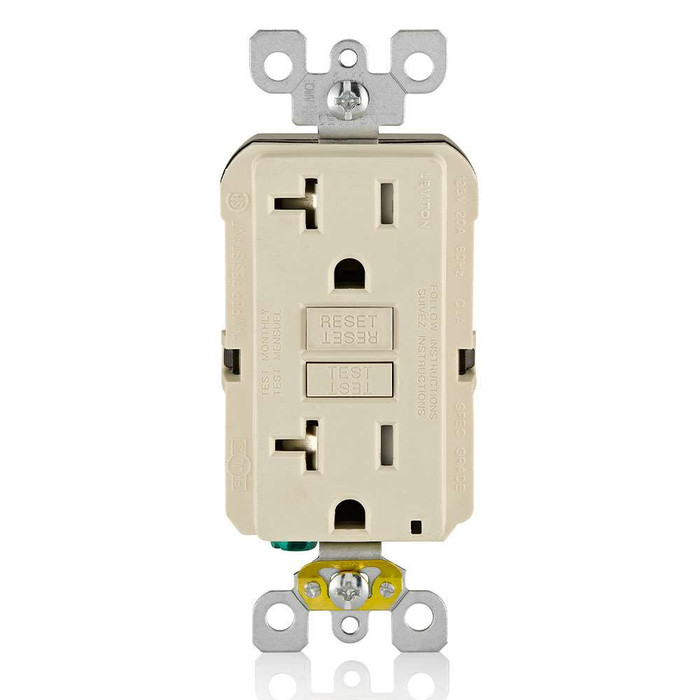 Leviton Slim Tamper-Resistant Self-Test GFCI Receptacle