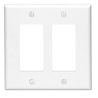 Leviton Thermoset Device-Mount Midway Wallplate, Decora/GFCI, White