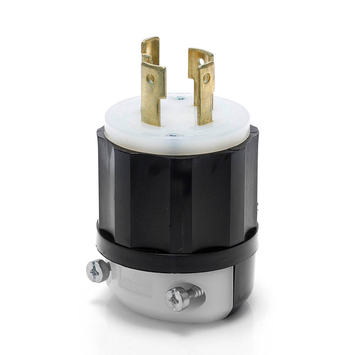 Leviton Industrial Grade Polarized Locking Plug, 4-Wire 3-Pole, 30A 125/250V 3-Phase, NEMA L14-30P