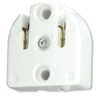 Leviton 377 Medium Base T8 Bi-Pin Fluorescent Lampholder, Thermoplastic