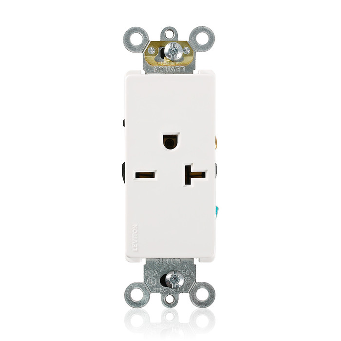 Leviton Commercial Grade Heavy-Duty Impact-Resistant Straight Blade Receptacle