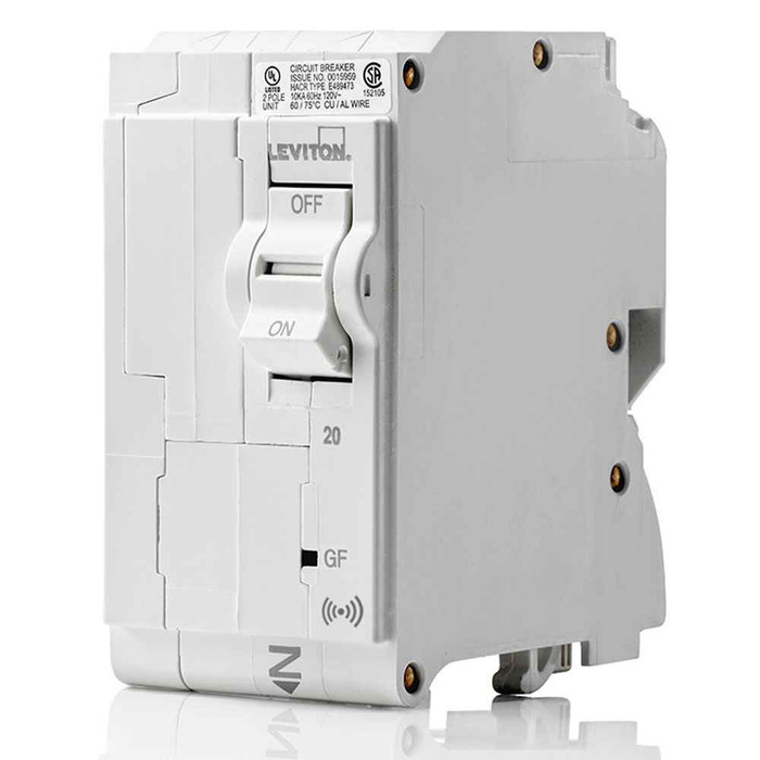 Leviton Smart GFCI 2-Pole Branch Circuit Breaker