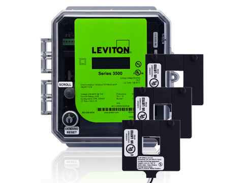 Leviton OutdoorSeries 3500 Multi-Function Power Meter Kit, 1600A Split Core CTs