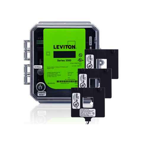 Leviton OutdoorSeries 3500 Multi-Function Power Meter Kit, 1600A Split Core CTs